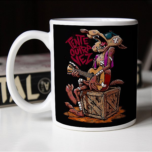 Caneca Wile Coyote Acme Tente Outra Vez Raul Branca