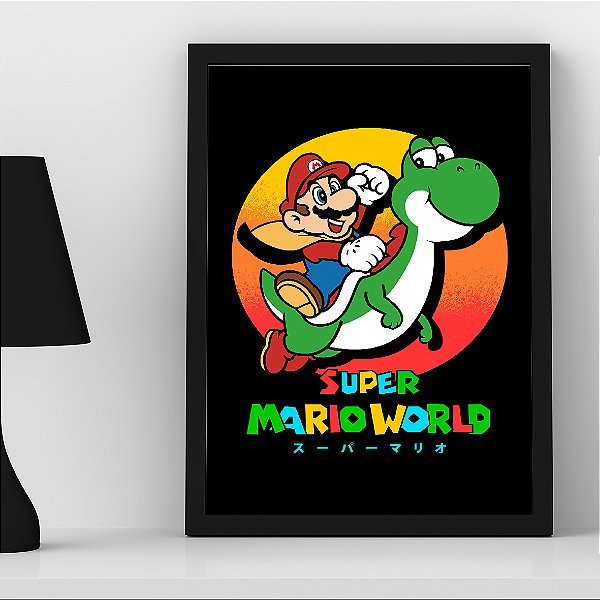 Quadro Super Mario World Nintendo A3