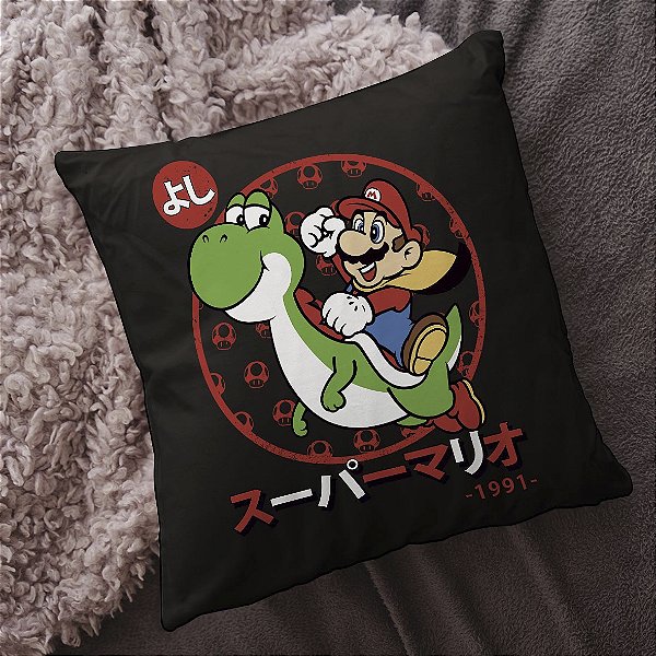 Almofada Super Mario e Yoshi Nintendo 45x45