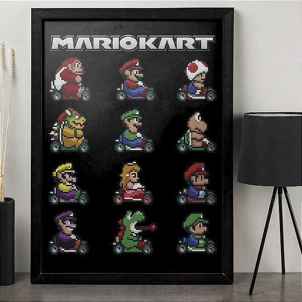 Quadro Super Mario Kart Nintendo A3