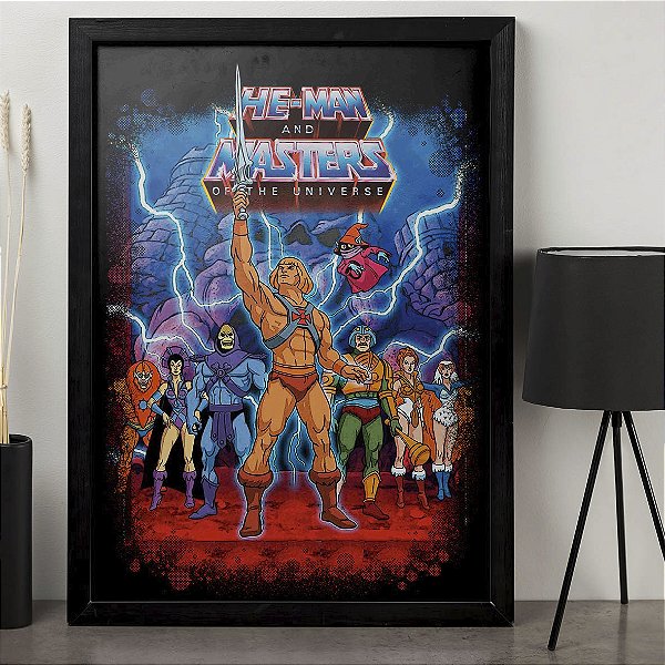 Quadro He-Man And Masters Of The Universe Personagens A3
