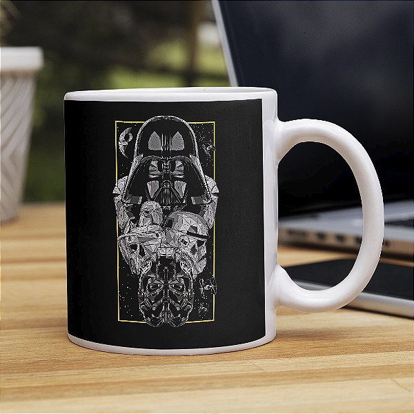Caneca Darth Vader e os Troopers Império Star Wars Branca