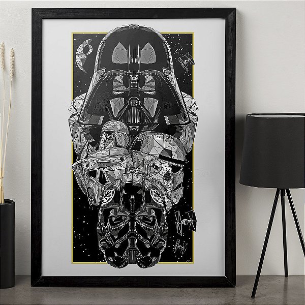 Quadro Darth Vader e os Troopers Império Star Wars A3