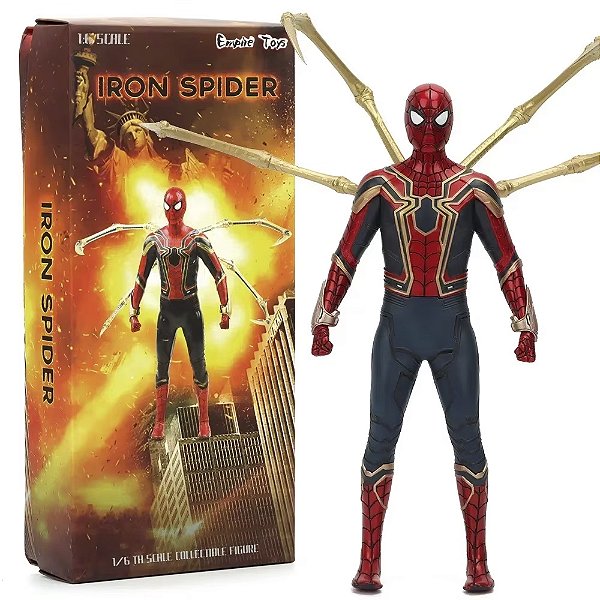 Estátua Homem Aranha Spider Man Iron Spider Vingadores Ultimato Avengers Endgame Marvel Comics Escala 1/6 Empire Toys