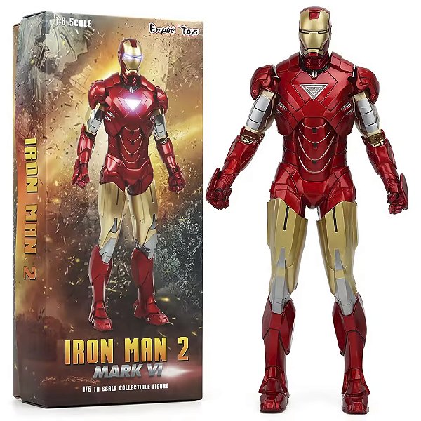 Estátua Homem de Ferro Iron Man Mark 6 MK VI Homem de Ferro 2 Iron Man 2 Marvel Comics Escala 1/6 Empire Toys