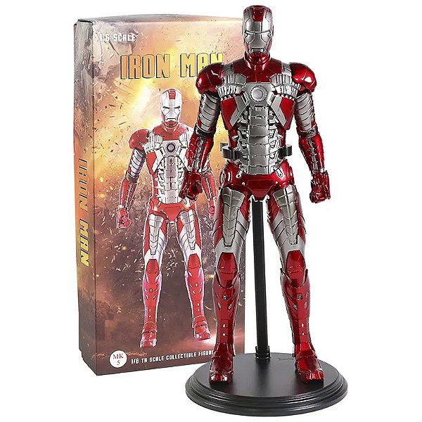 Estátua Homem de Ferro Iron Man Mark 5 Homem de Ferro 2 Iron Man 2 Marvel Escala 1/6 Empire Toys