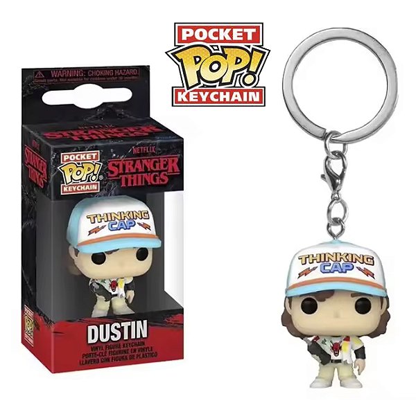 Funko Pocket Pop Keychains Chaveiro Dustin Boné Stranger Things