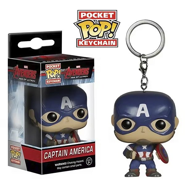 Funko Pocket Pop Keychains Chaveiro Capitão América Avengers Marvel Comics