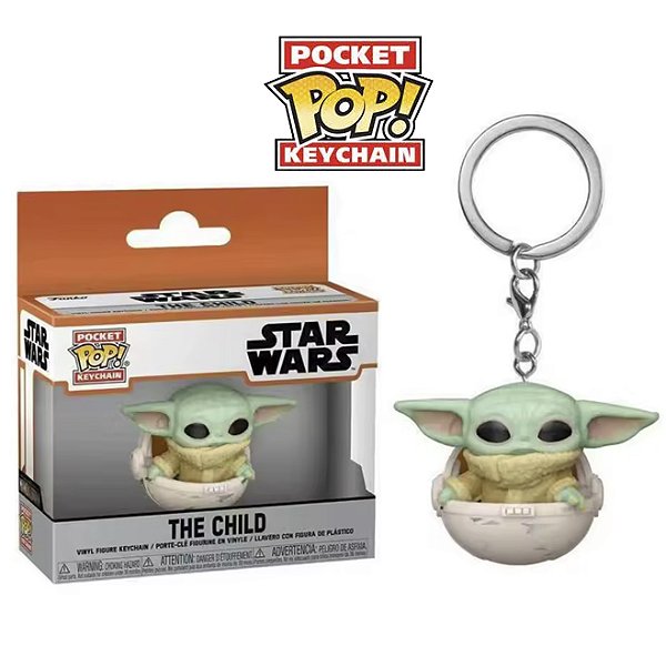 Funko Pocket Pop Keychains Chaveiro Baby Yoda Na Nave Star Wars Guerras nas Estrelas