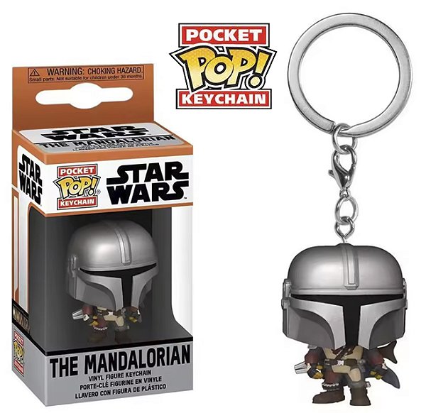 Funko Pocket Pop Keychains Chaveiro The Mandalorian Star Wars Guerras nas Estrelas