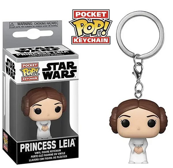 Funko Pocket Pop Keychains Chaveiro Princesa Leia Star Wars Guerras nas Estrelas