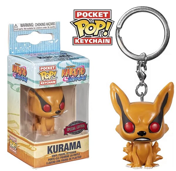 Funko Pocket Pop Keychains Chaveiro Kurama Raposa Naruto Shippuden Anime