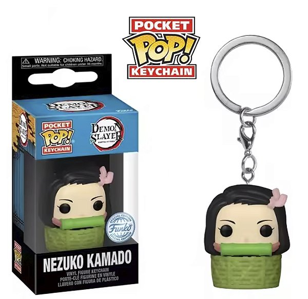Funko Pocket Pop Keychains Chaveiro Nezuko Kamado Dentro do Cesto Demon Slayer Anime