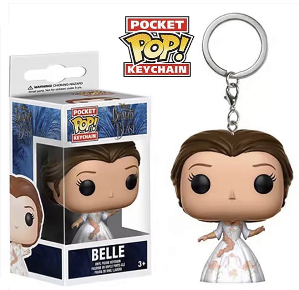 Funko Pocket Pop Keychains Chaveiro Princesa Belle Beauty and the Beast A Bela e a Fera Disney