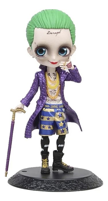 Estátua Colecionável Qposket Coringa Joker Esquadrão Suicida DC Comics 15 cm