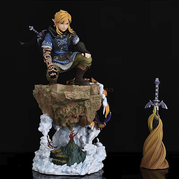 Estátua Colecionável Link The Legend of Zelda Tears of the Kingdom Nintendo 38 cm