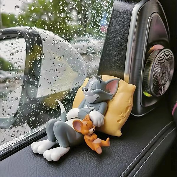 Estátuas Colecionáveis Tom e Jerry Dormindo 8 cm