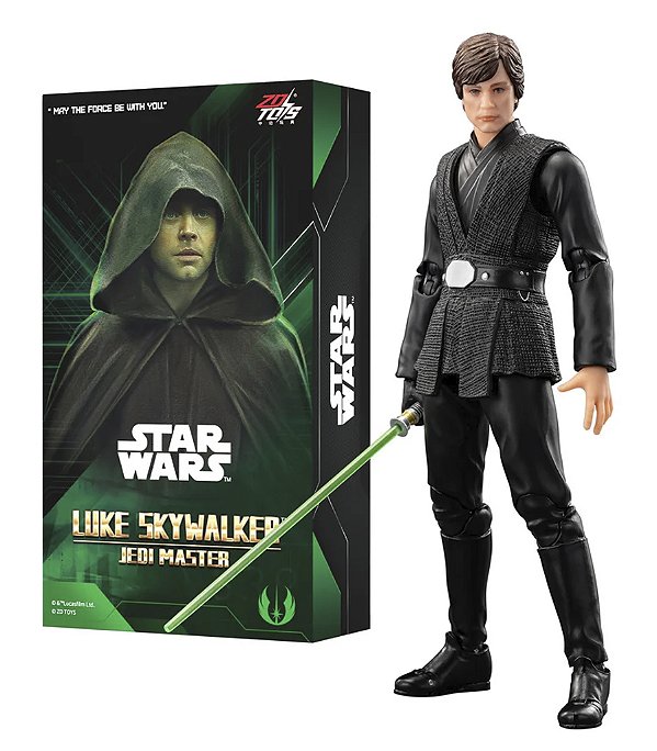 Action Figure Luke Skywalker Mestre Jedi Master Guerra Nas Estrelas Star Wars Escala 1/10 Zd Toys