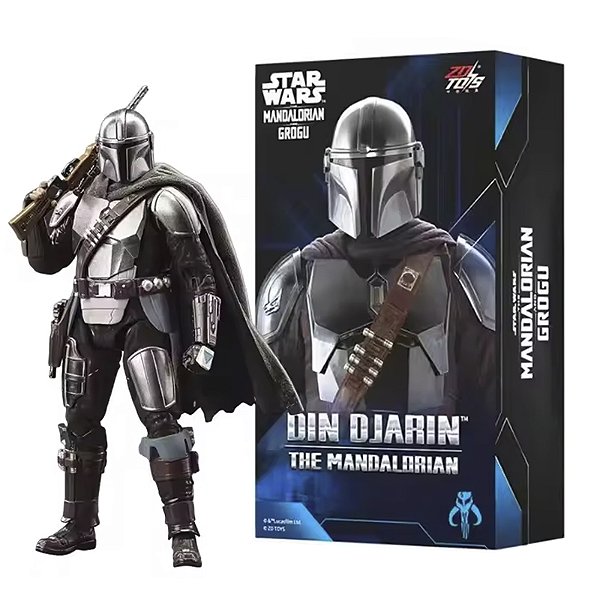 Action Figure Din Djarin O Mandaloriano Mandalorian Grogu Guerra Nas Estrelas Star Wars Escala 1/10 Zd Toys