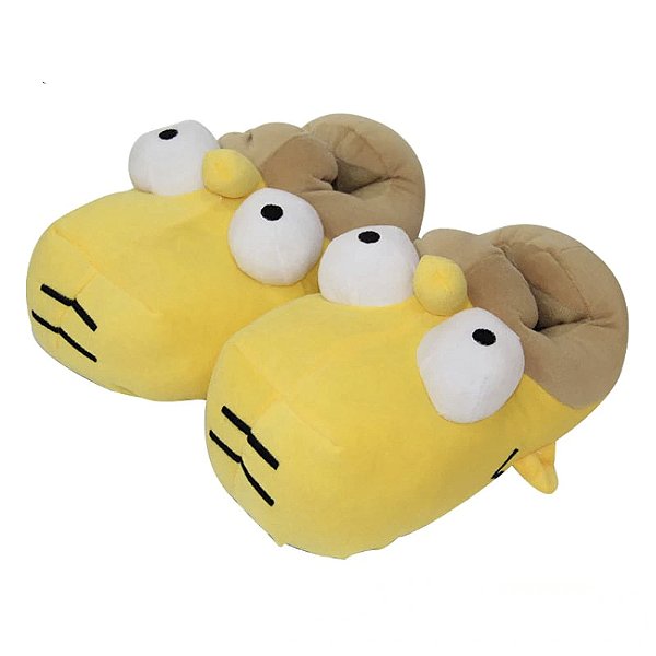 Pantufa de Pelúcia 3D Homer Os Simpsons Tamanho Único 28 cm