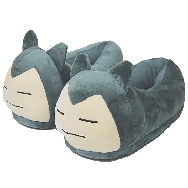 Pantufa de Pelúcia 3D Snorlax Pokémon Tamanho Único 28 cm