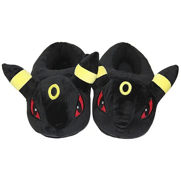 Pantufa de Pelúcia 3D Umbreon Pokémon Tamanho Único 28 cm