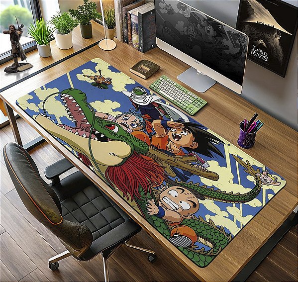 Mousepad Gamer Goku, Bulma, Shenlong, Kuririn Dragon Ball Z 90x40 cm