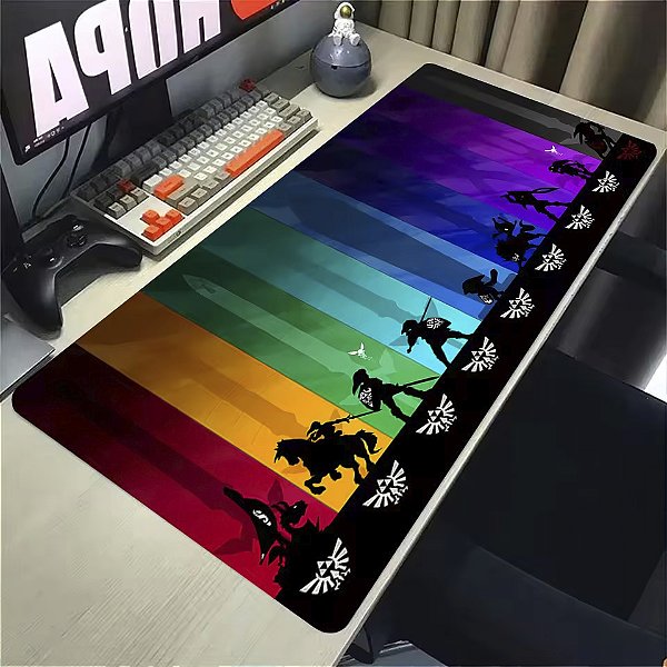Mousepad Gamer Zelda Cores The Legend of Zelda Nintendo Game 90x40 cm