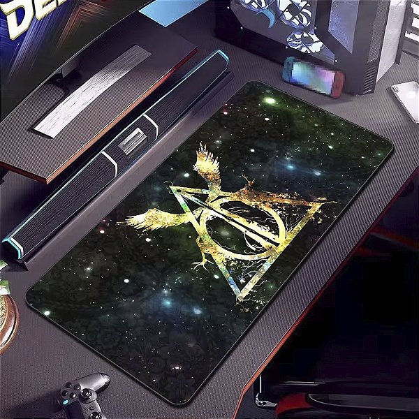 Mousepad Gamer Harry Potter Relíquias da Morte 90x40 cm
