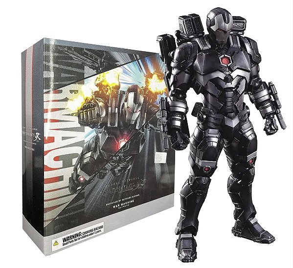 Action Figure Máquina de Combate War Machine Homem de Ferro Iron Man Marvel Play Arts Kai 26 cm
