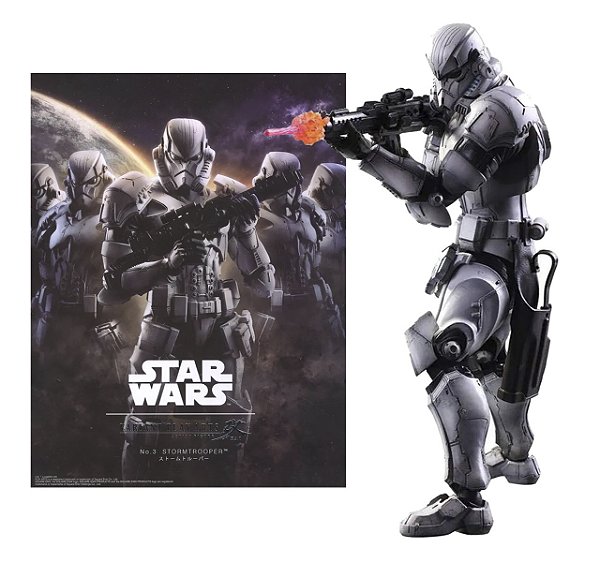 Action Figure Stormtrooper Star Wars Guerra nas Estrelas Play Arts Kai 26 cm