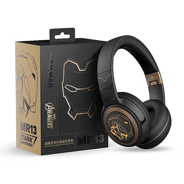 Headset Fone de Ouvido Bluetooth 5.3 Homem de Ferro Iron Man Marvel Avengers