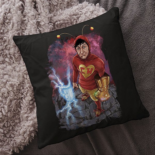 Almofada Chapolin Colorado Thanos Manopla do Infinito Thor Guerra Infinita Vingadores Ultimato Marvel 45x45