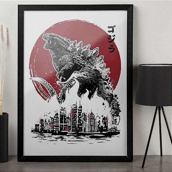 Quadro Monster Attack Godzilla Kaiju A3
