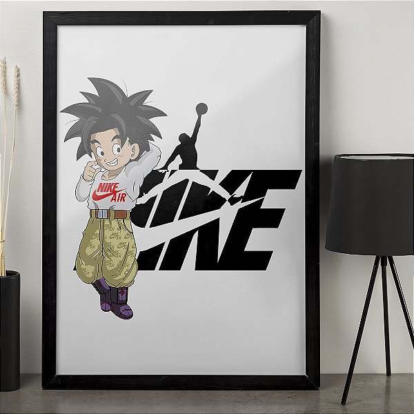 Quadro Goku Nike Air Dragon Ball Jordan NBA Basquete A3