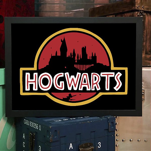 Quadro Hogwarts Harry Potter Jurassic Park A3