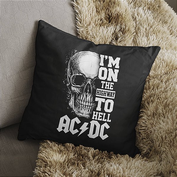 Almofada I'm On The Highway To Hell Rock And Roll ACDC 45x45
