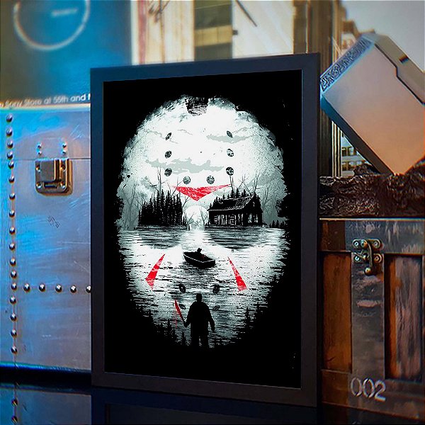 Quadro Jason Voorhees Sexta Feira 13 Terror Horror Friday the 13th Máscara Hóquei A3