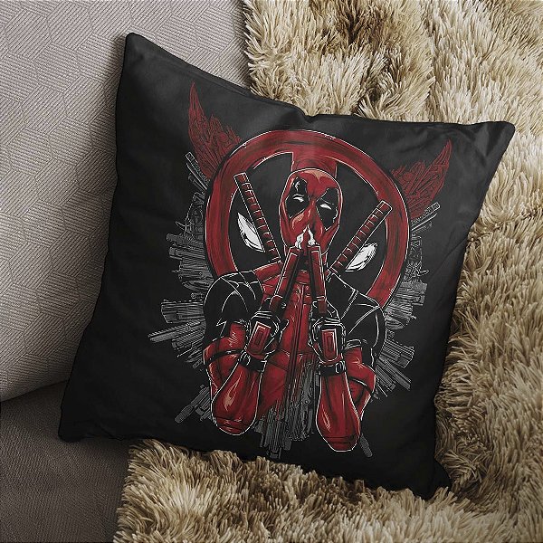 Almofada Deadpool Arma Marvel Comics 45x45