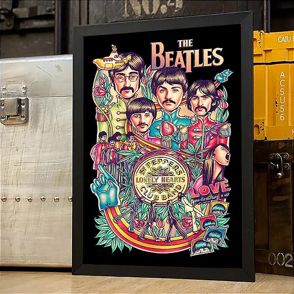 Quadro Legends The Beatles Peppers Lonely Hearts Club Band Love A3
