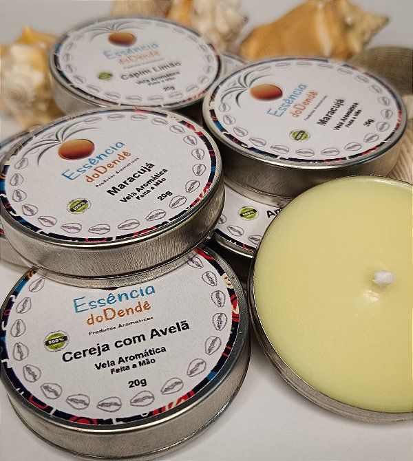Mini Vela Aromática 20g – Essência do Dendê