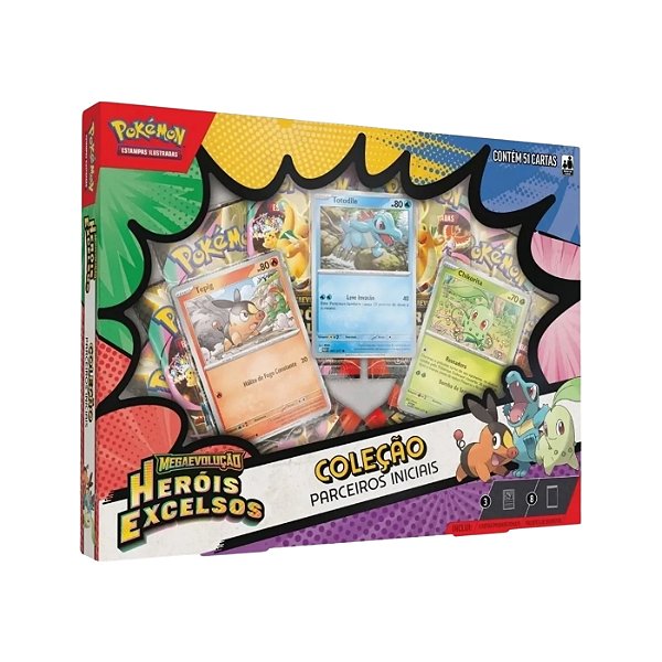 Pokémon TCG Box Coleção Parceiros Iniciais Heróis Excelsos