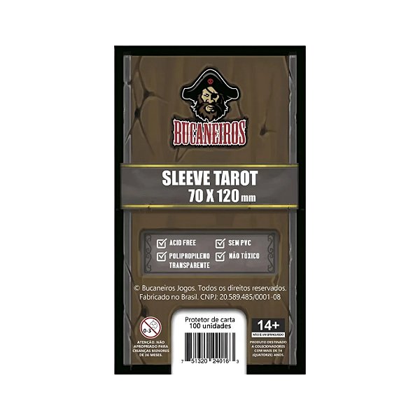 Sleeves Saquinhos Protetores Tarot 70x120mm 100un