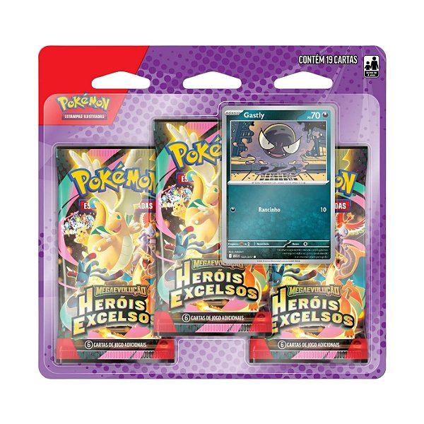 Pokémon TCG Blister Triplo Hérois Excelsos Gastly ME2.5