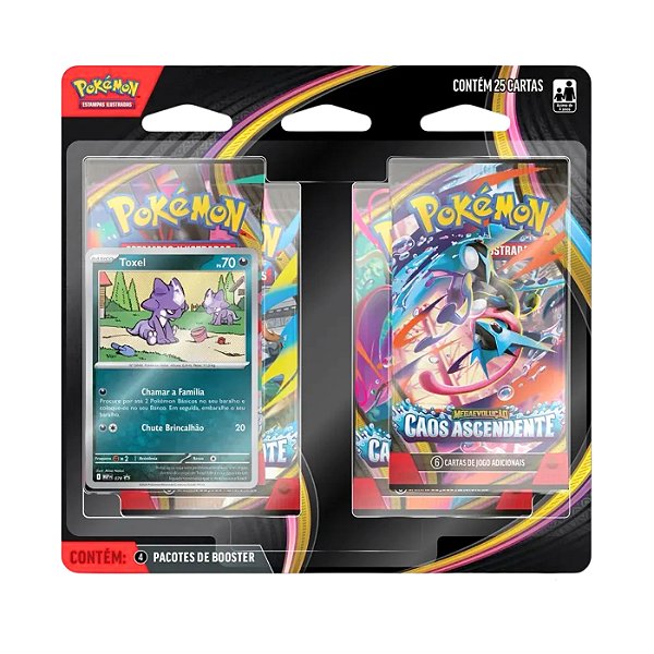 Pokémon TCG Blister Quádruplo Megaevolução Caos Ascendente