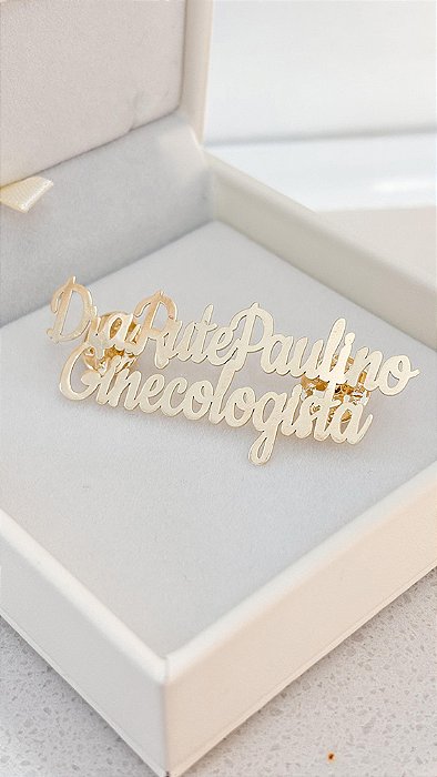 Broche Personalizado Profissional – Nome e Especialidade