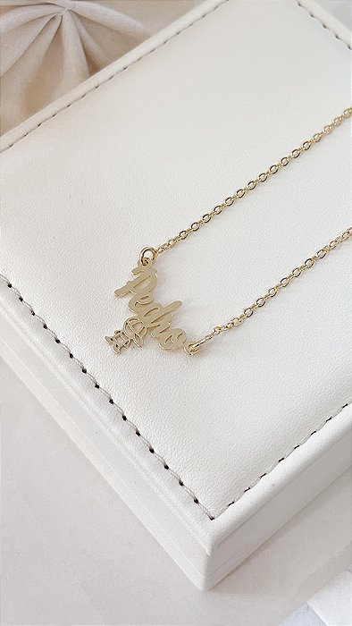 Colar Nome Personalizado – Elo Português com Banho de Ouro 18K