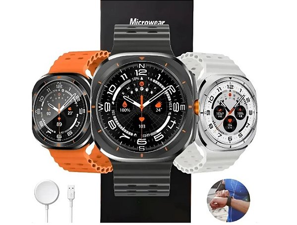Relógio Smartwatch AM 27 Amoled MICROWEAR Chatgt Lançamento - Resistente A Água