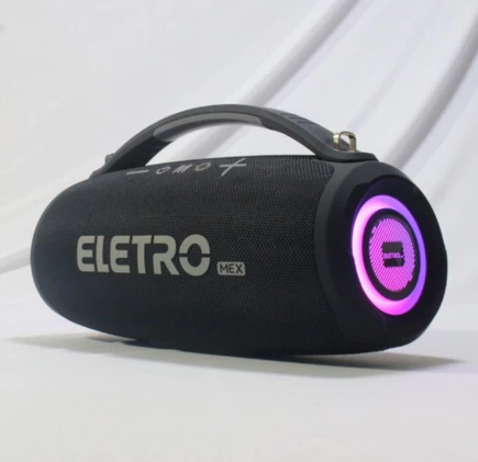 Caixa De Som Bluetooth Potente 200w Graves Subwoofer Potatil - 2026 a prova d'água e poeira + 2 microfones