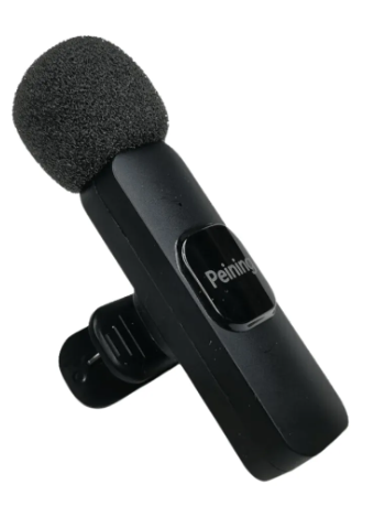Microfone de Lapela Peining Sem Fio Compatível Tipo C e iPhone Direct Áudio Profissional Portátil PEI-MKF06